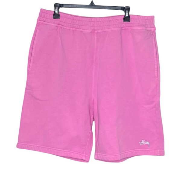 Stussy Other - New Stussy Men's Size XL Stock Logo‎ Pink Dyed Goods 100% Cotton Sweat Shorts